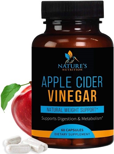 Natural Raw Apple Cider Vinegar Capsules from The Mother 1300mg