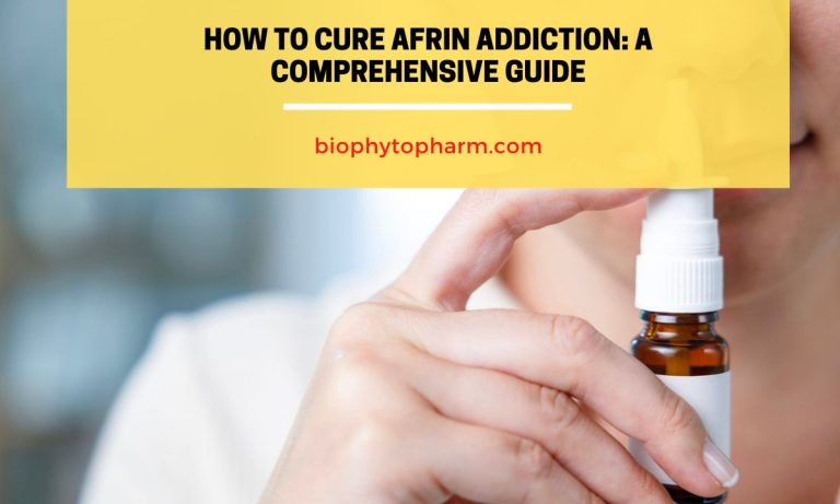 How to Cure Afrin Addiction A Comprehensive Guide